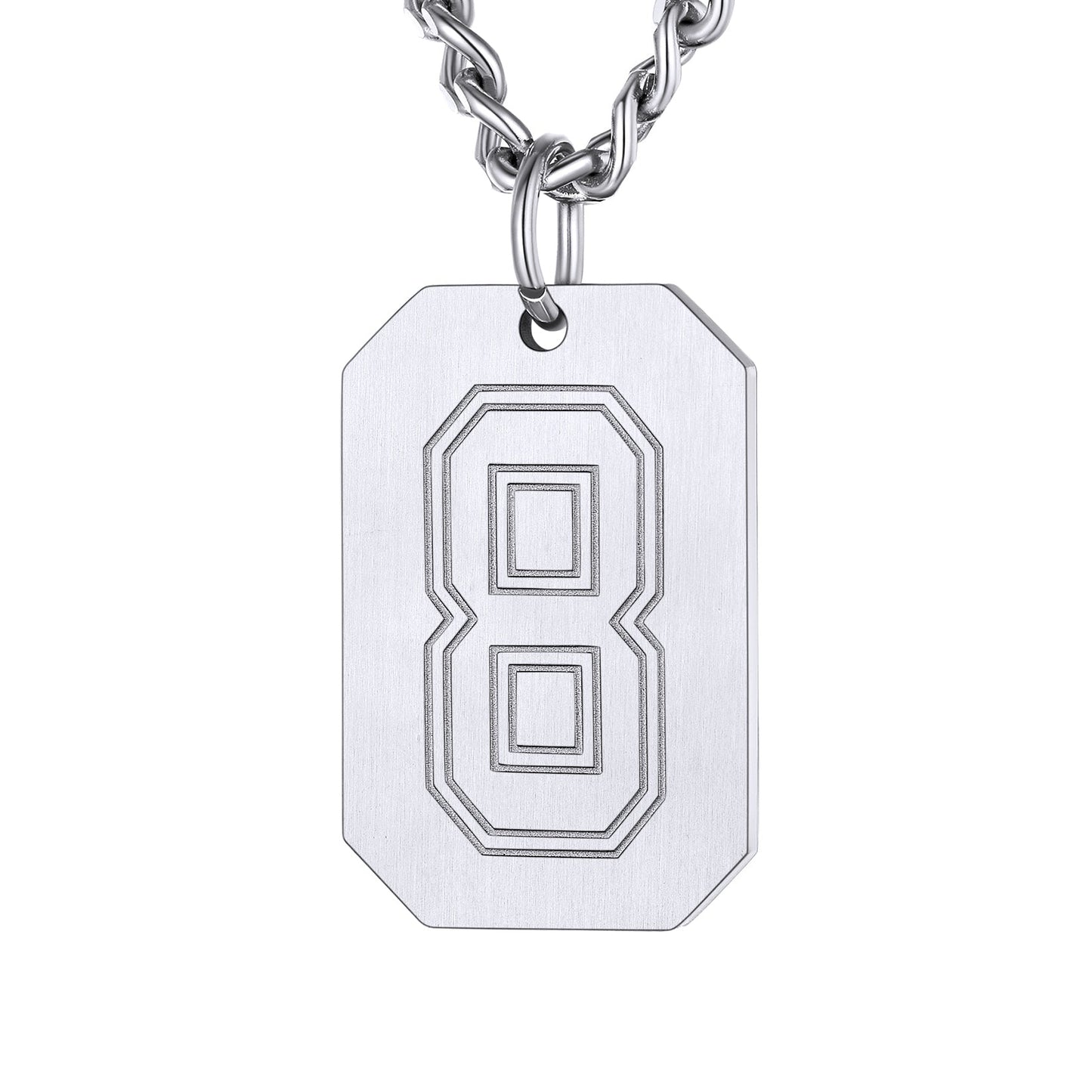 Custom Baseball Jersey Number Dog Tag Necklace for Sport