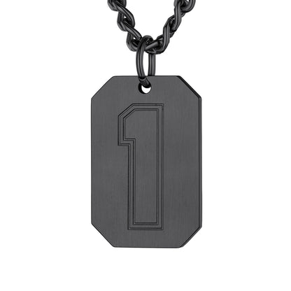 Custom Baseball Jersey Number Dog Tag Necklace for Sport