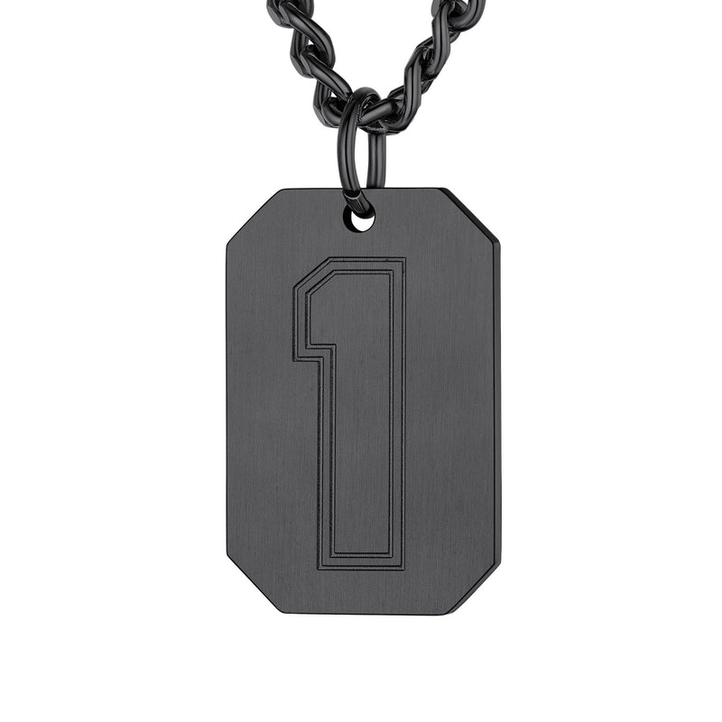 Custom Baseball Jersey Number Dog Tag Necklace for Sport