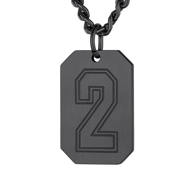 Custom Baseball Jersey Number Dog Tag Necklace for Sport