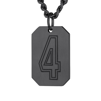 Custom Baseball Jersey Number Dog Tag Necklace for Sport