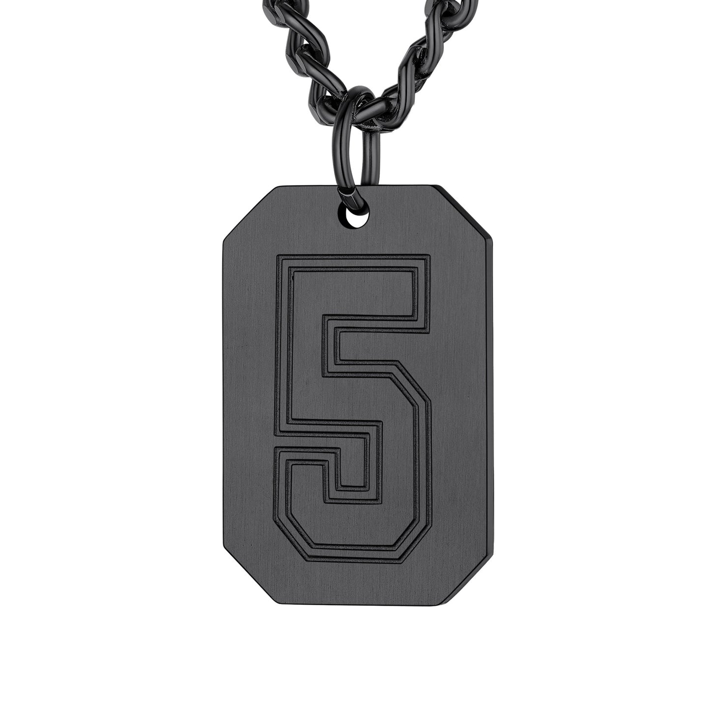Custom Baseball Jersey Number Dog Tag Necklace for Sport
