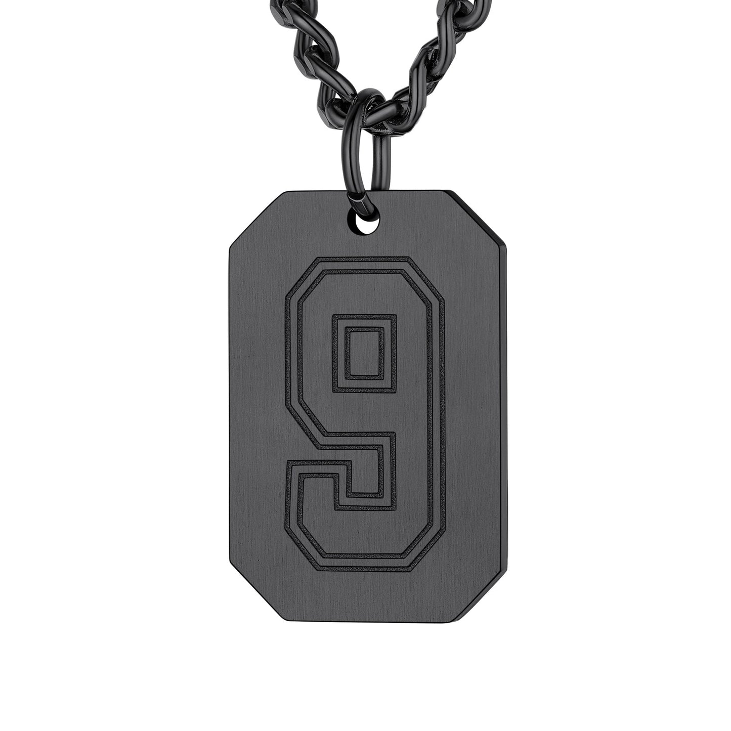 Custom Baseball Jersey Number Dog Tag Necklace for Sport