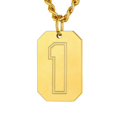 Custom Baseball Jersey Number Dog Tag Necklace for Sport