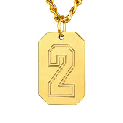 Custom Baseball Jersey Number Dog Tag Necklace for Sport