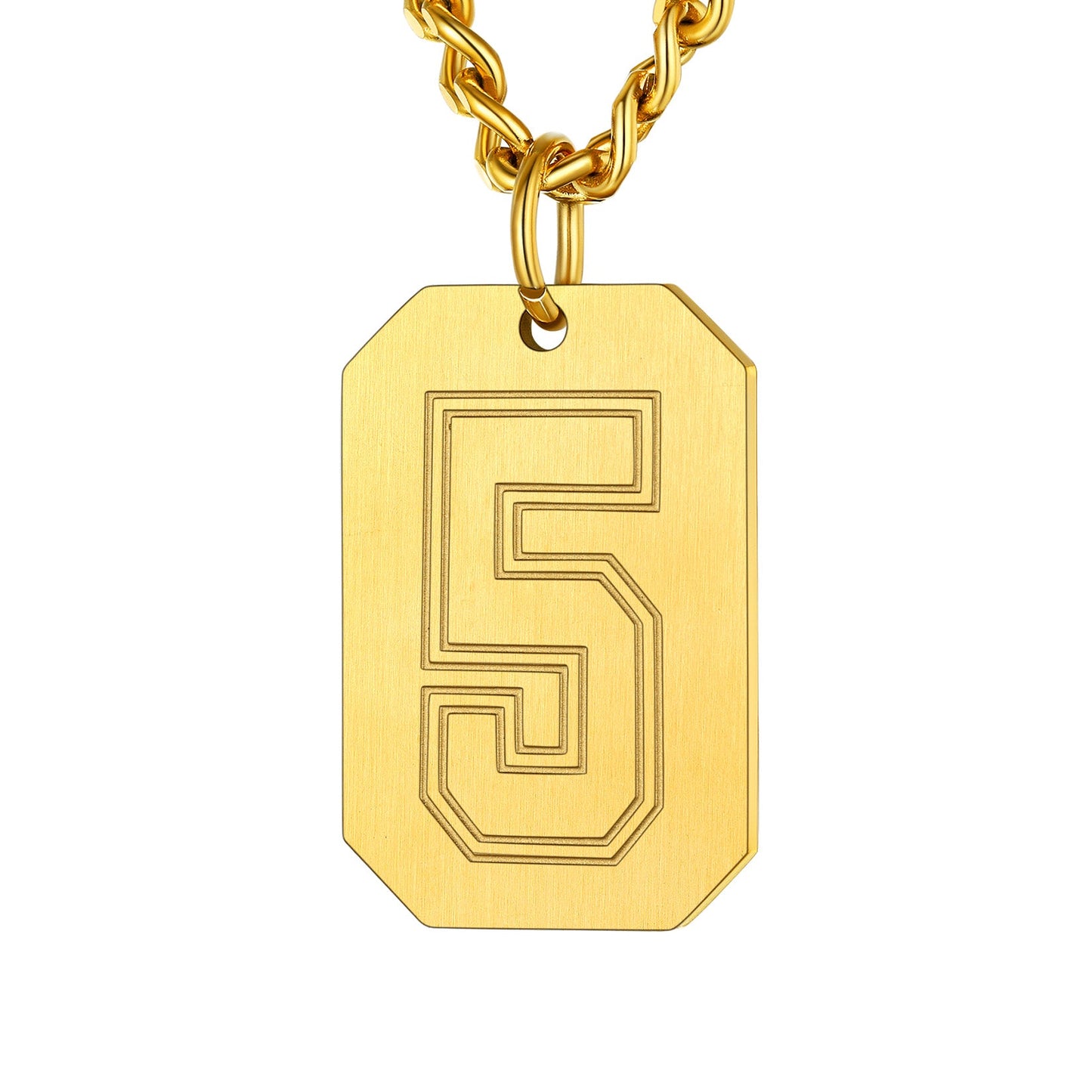 Custom Baseball Jersey Number Dog Tag Necklace for Sport