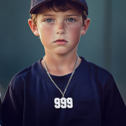 Personalized Sports Jersey Number Chain Necklace for Sport Fans