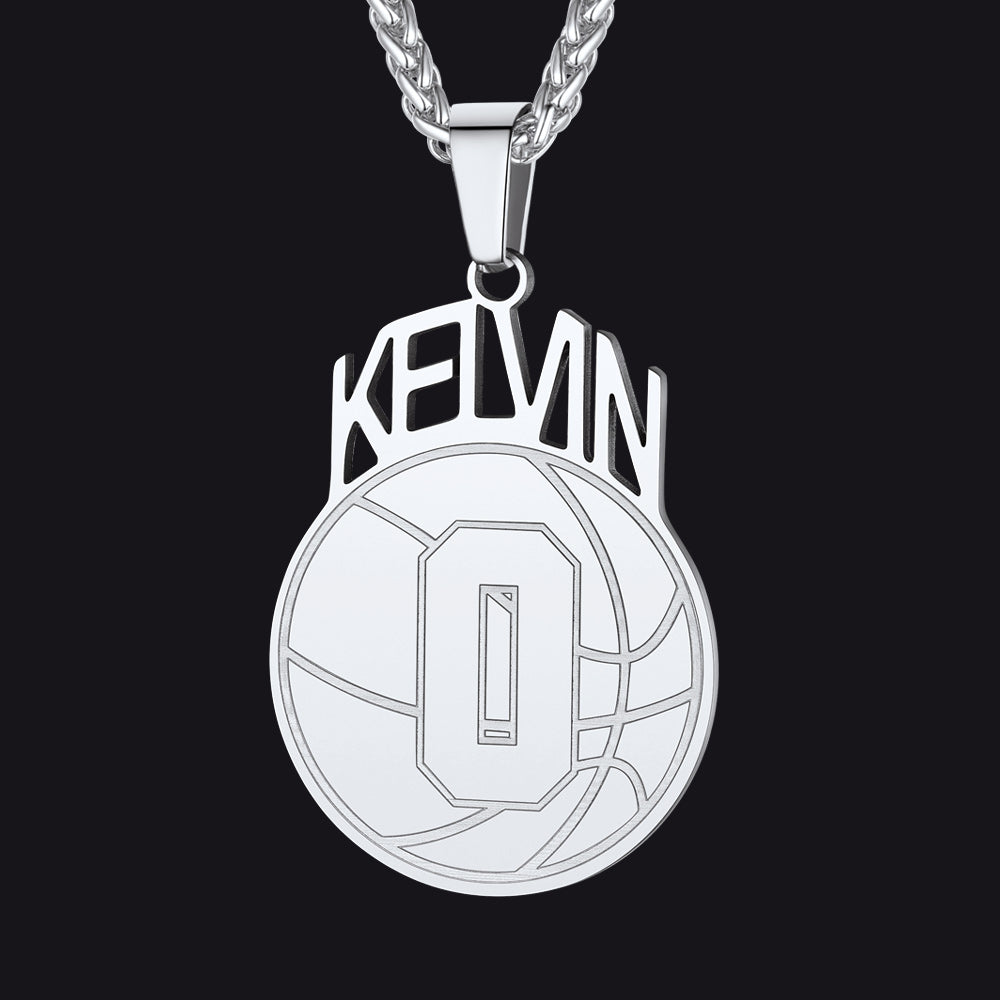 Custom Sports Necklace Name Tag With Jersey Number for Fans Athlete