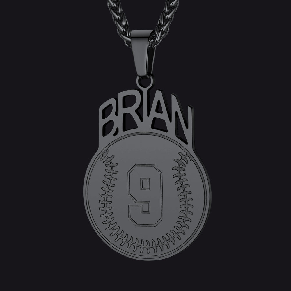 Custom Sports Necklace Name Tag With Jersey Number for Fans Athlete