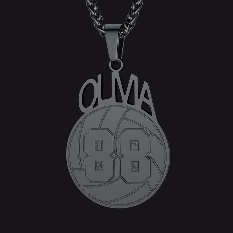 Custom Sports Necklace Name Tag With Jersey Number for Fans Athlete