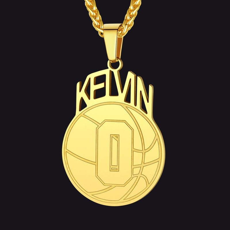 Custom Sports Necklace Name Tag With Jersey Number for Fans Athlete