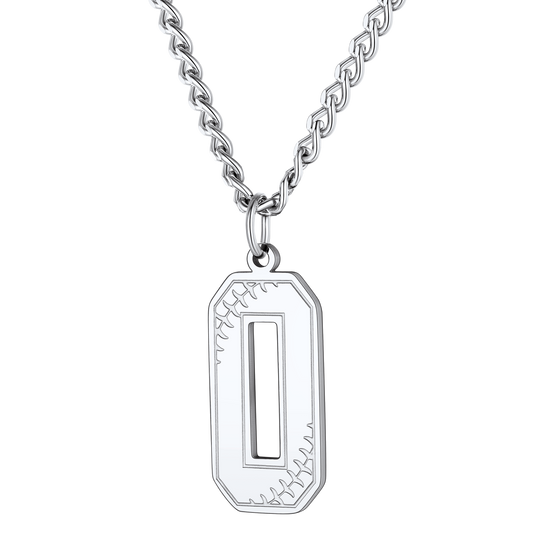 Custom Baseball Jersey Number Pendant Necklace for
