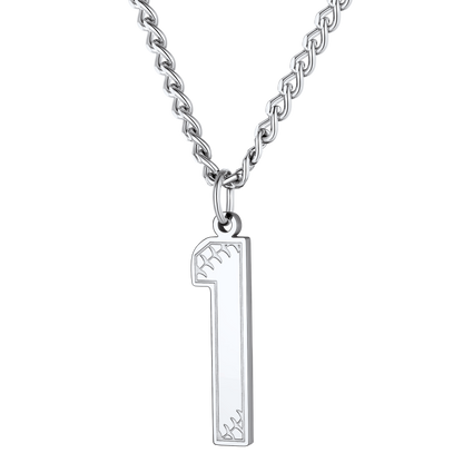 Custom Baseball Jersey Number Pendant Necklace for
