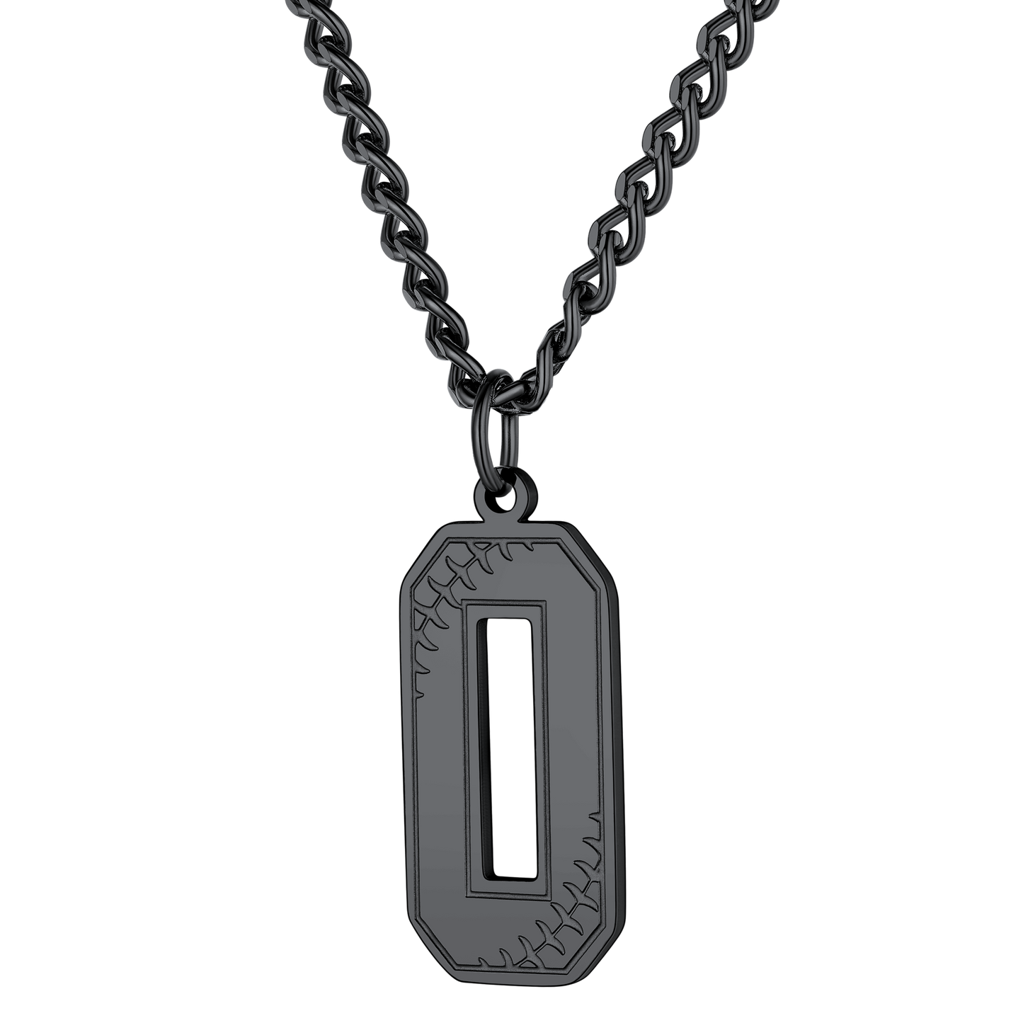 Custom Baseball Jersey Number Pendant Necklace for