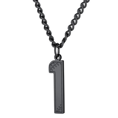 Custom Baseball Jersey Number Pendant Necklace for