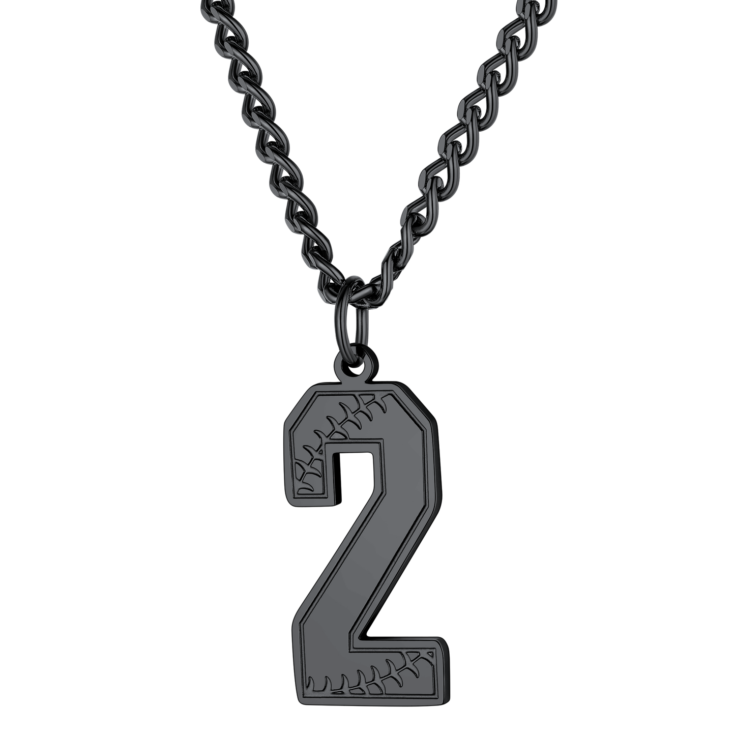 Custom Baseball Jersey Number Pendant Necklace for