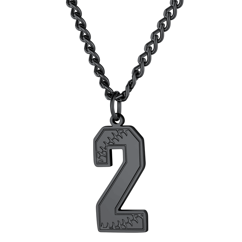 Custom Baseball Jersey Number Pendant Necklace for