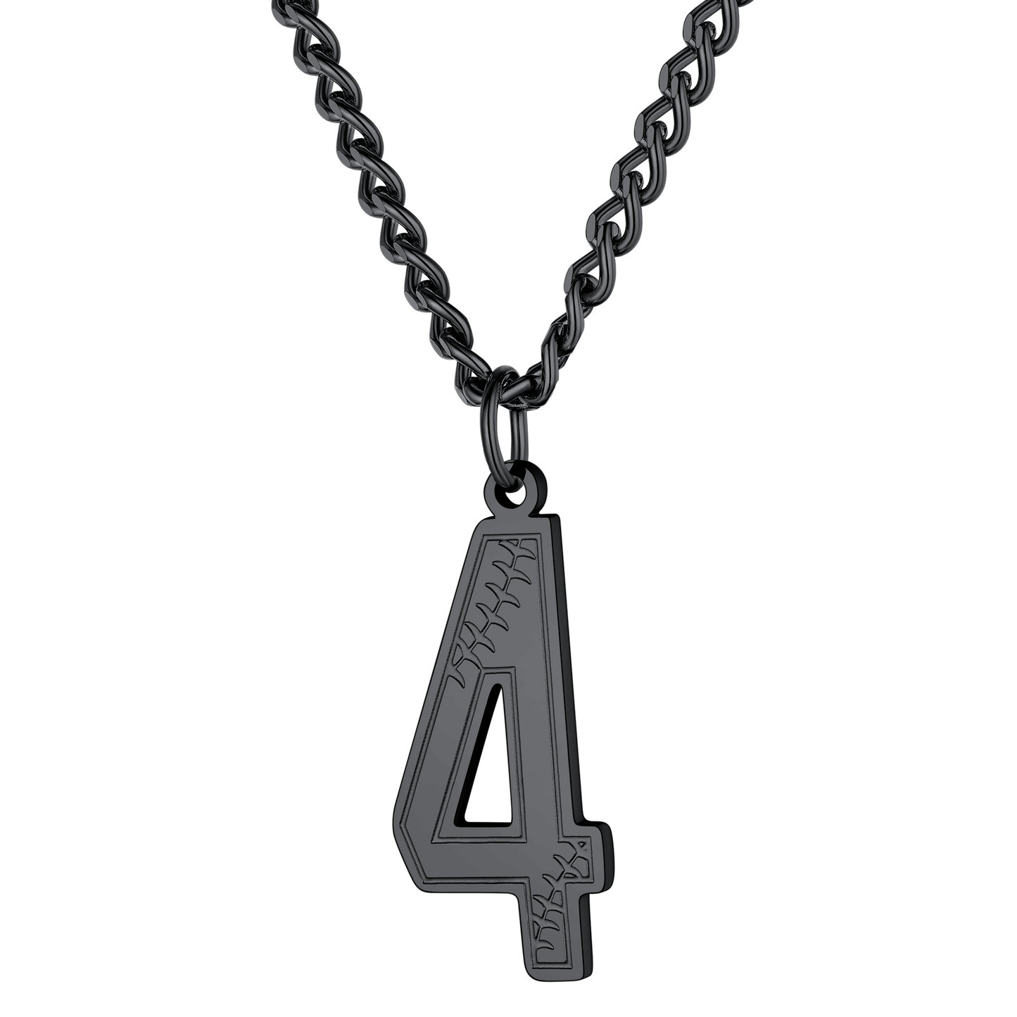 Custom Baseball Jersey Number Pendant Necklace for