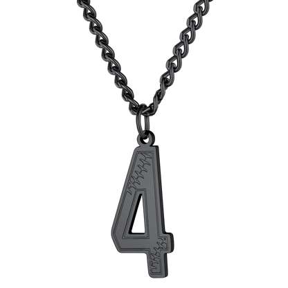 Custom Baseball Jersey Number Pendant Necklace for