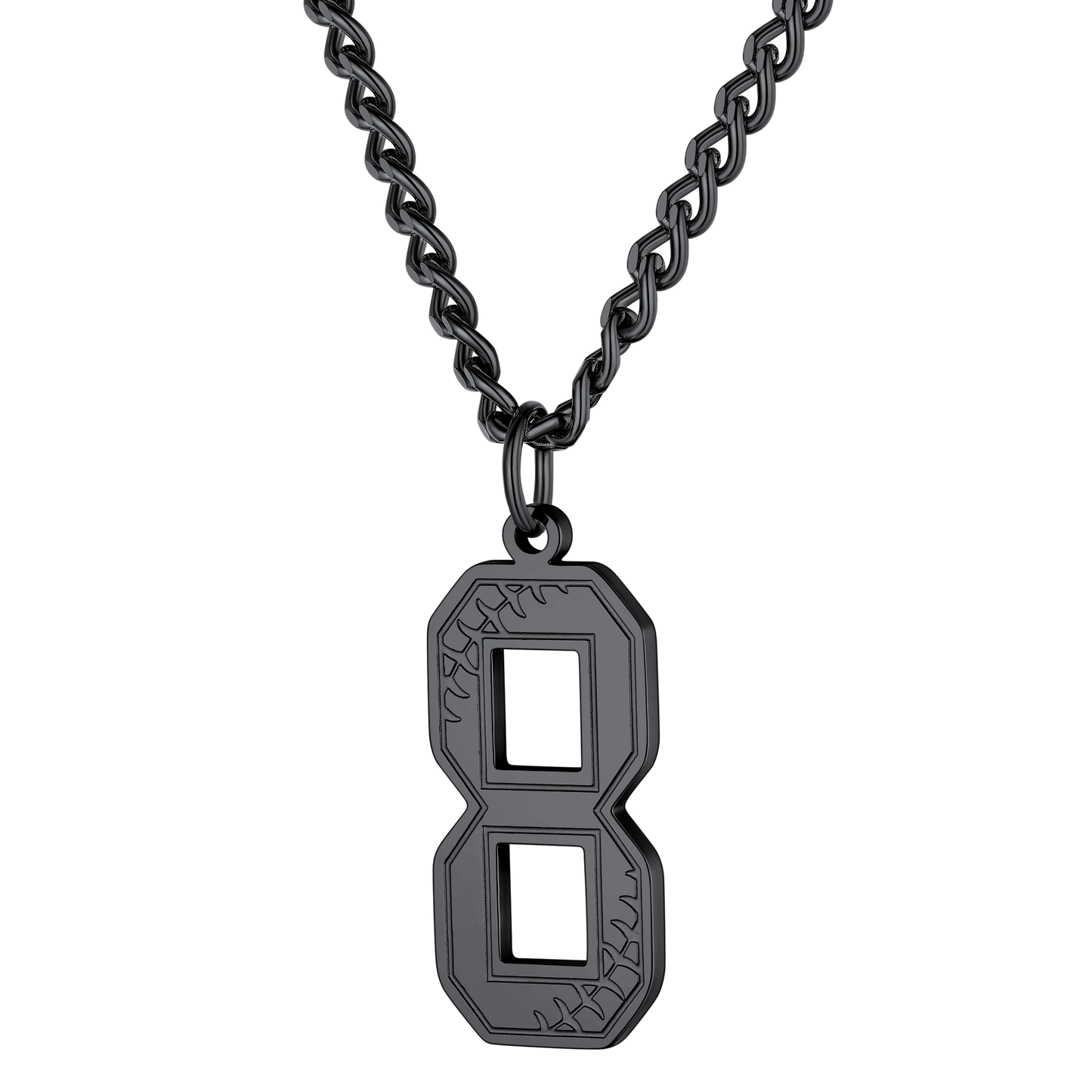 Custom Baseball Jersey Number Pendant Necklace for