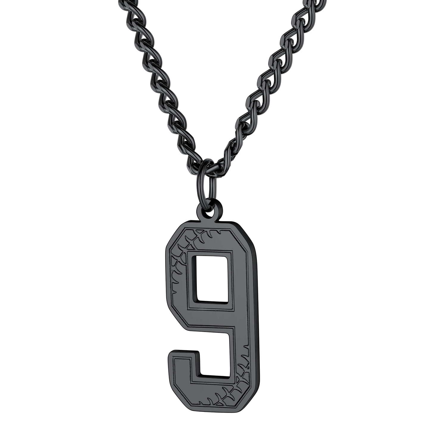 Custom Baseball Jersey Number Pendant Necklace for