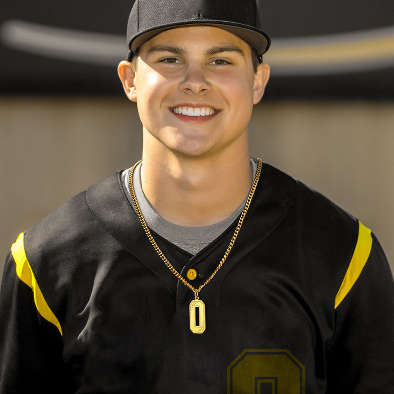 Custom Baseball Jersey Number Pendant Necklace for