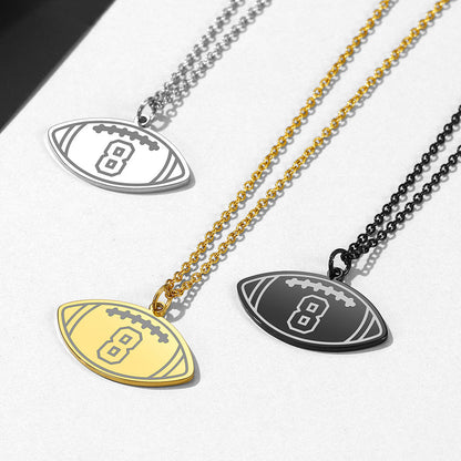 Custom Sports Necklace Jersey Number for & Sport Fans