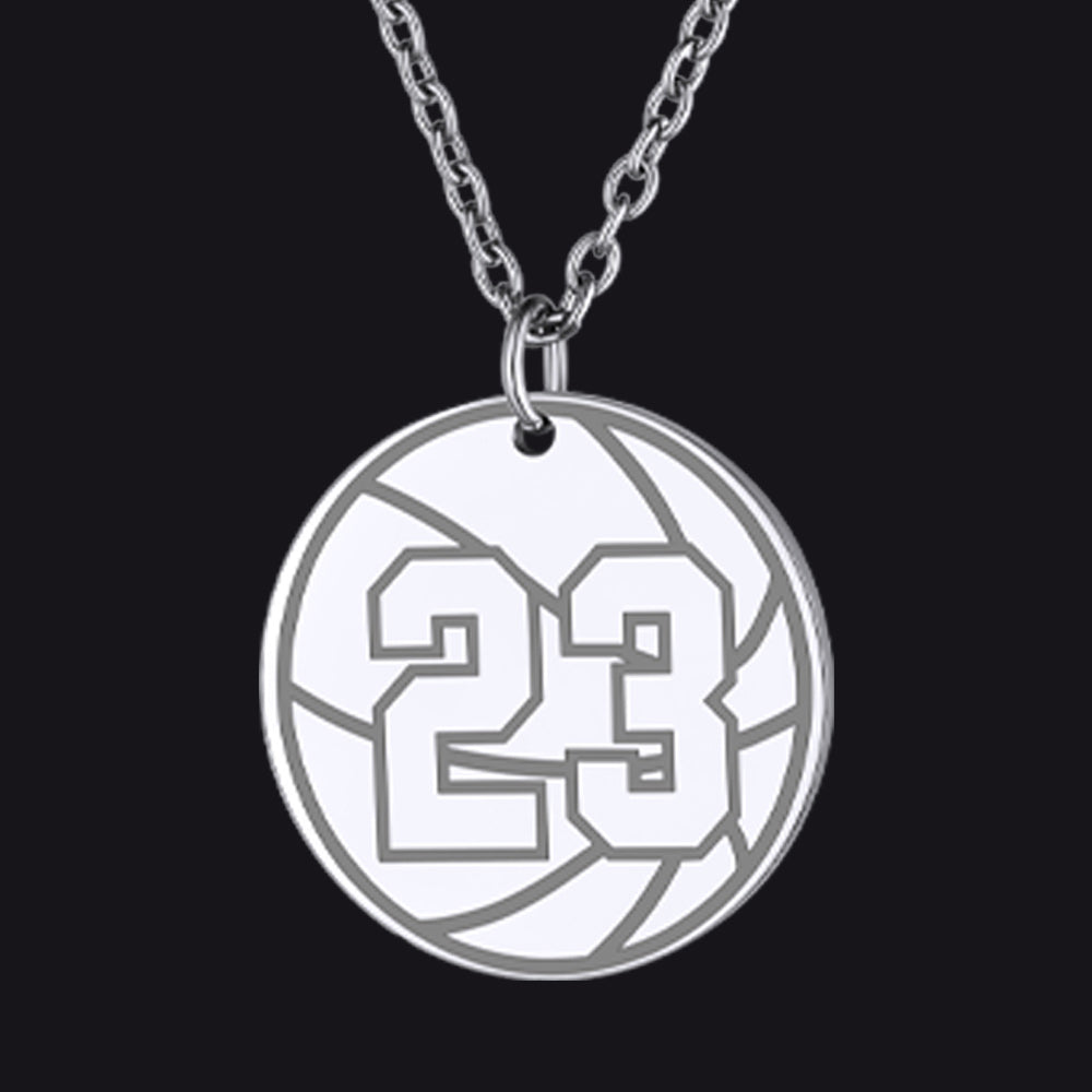 Custom Sports Necklace Jersey Number for & Sport Fans