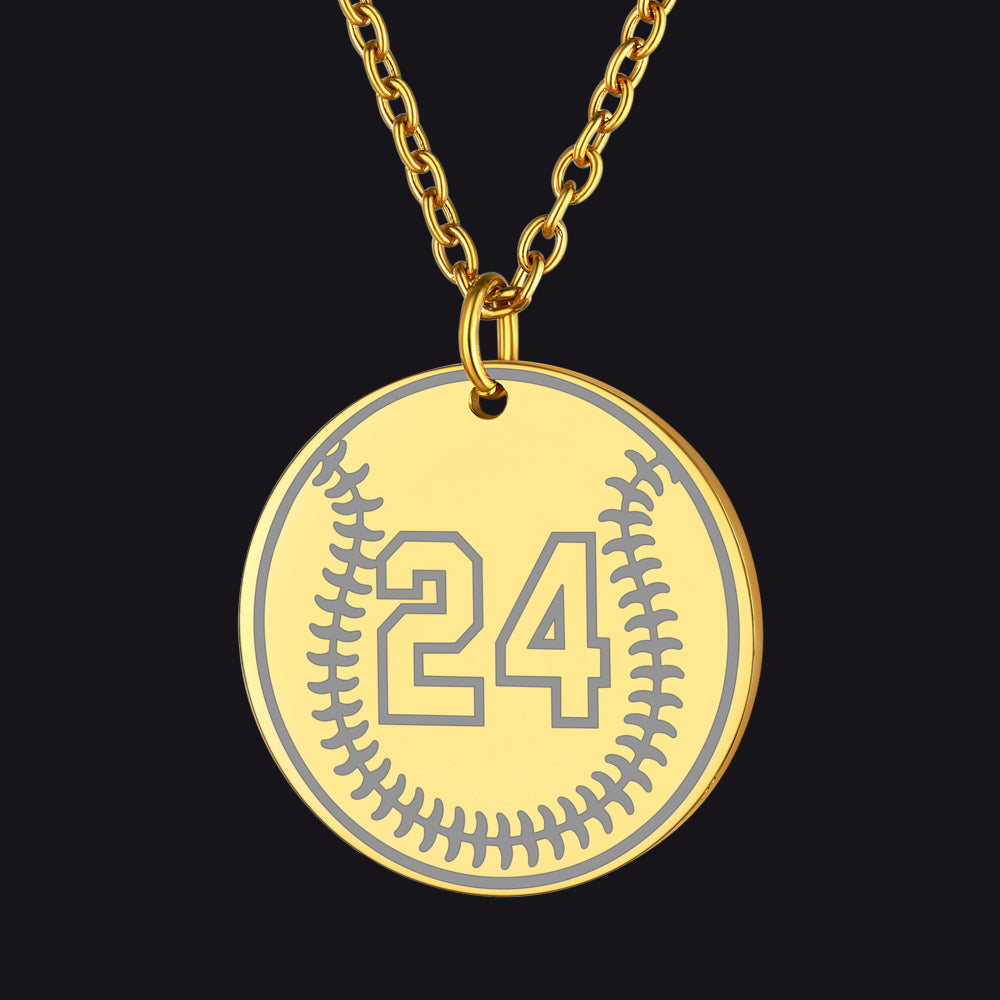 Custom Sports Necklace Jersey Number for & Sport Fans