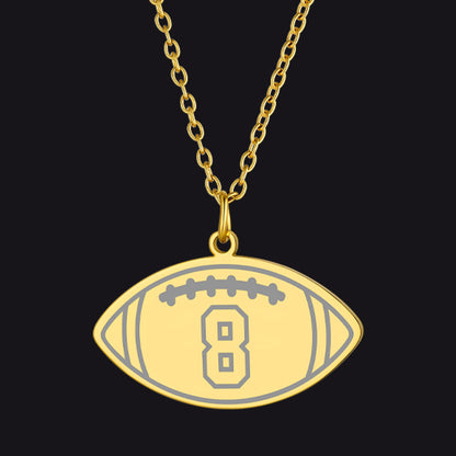 Custom Sports Necklace Jersey Number for & Sport Fans