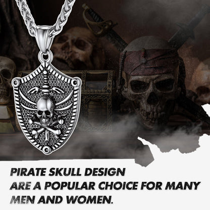 Flash Viking Norse Runes Skull Necklaces for Man