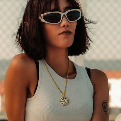Bling Basketball Spinner Necklace for