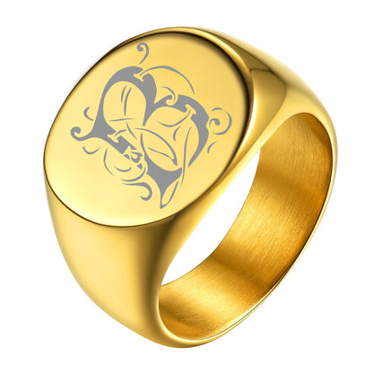Customized Statement Signet Ring Gifts for