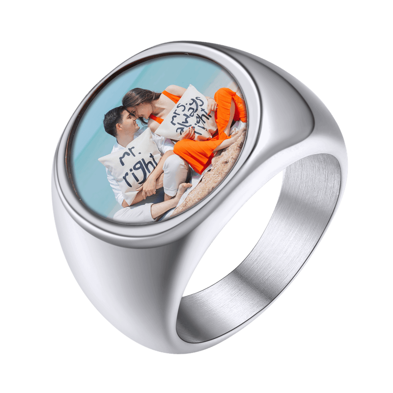 Personalized Photo Ring Memorial Gift for