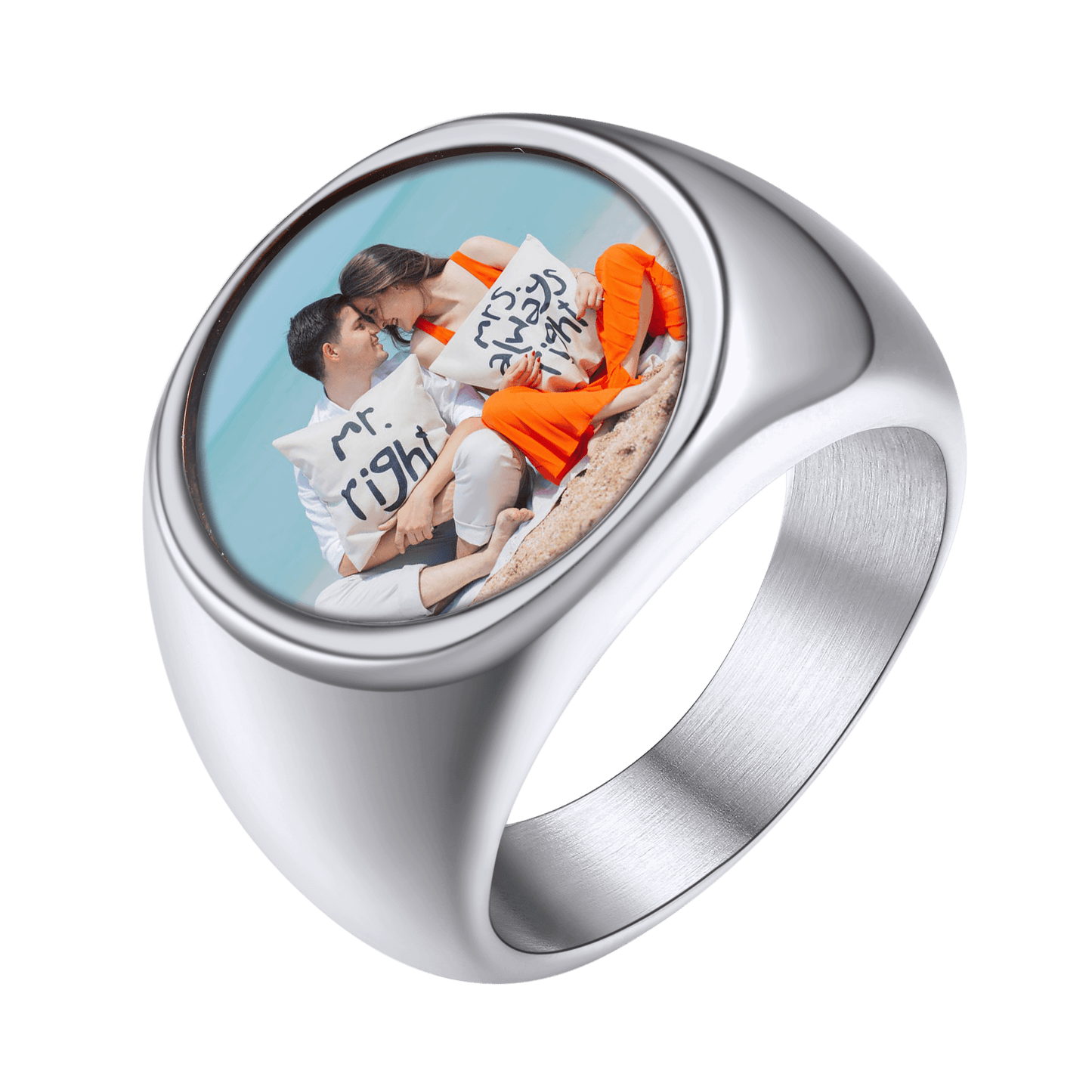 Personalized Photo Ring Memorial Gift for