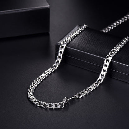 7mm Width Curban Chain Necklace for