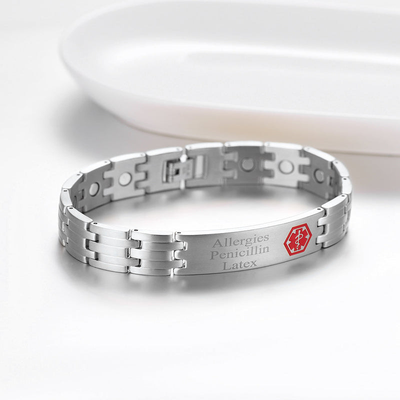 Faithheart Personalized Engraved Magnetic Bracelet for