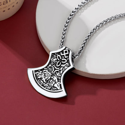 Flash Battle Axe Viking Celtic Knot Necklace for