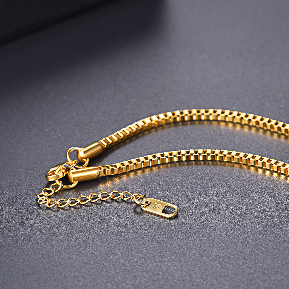 2.5mm Width Box Link Chain Necklace for