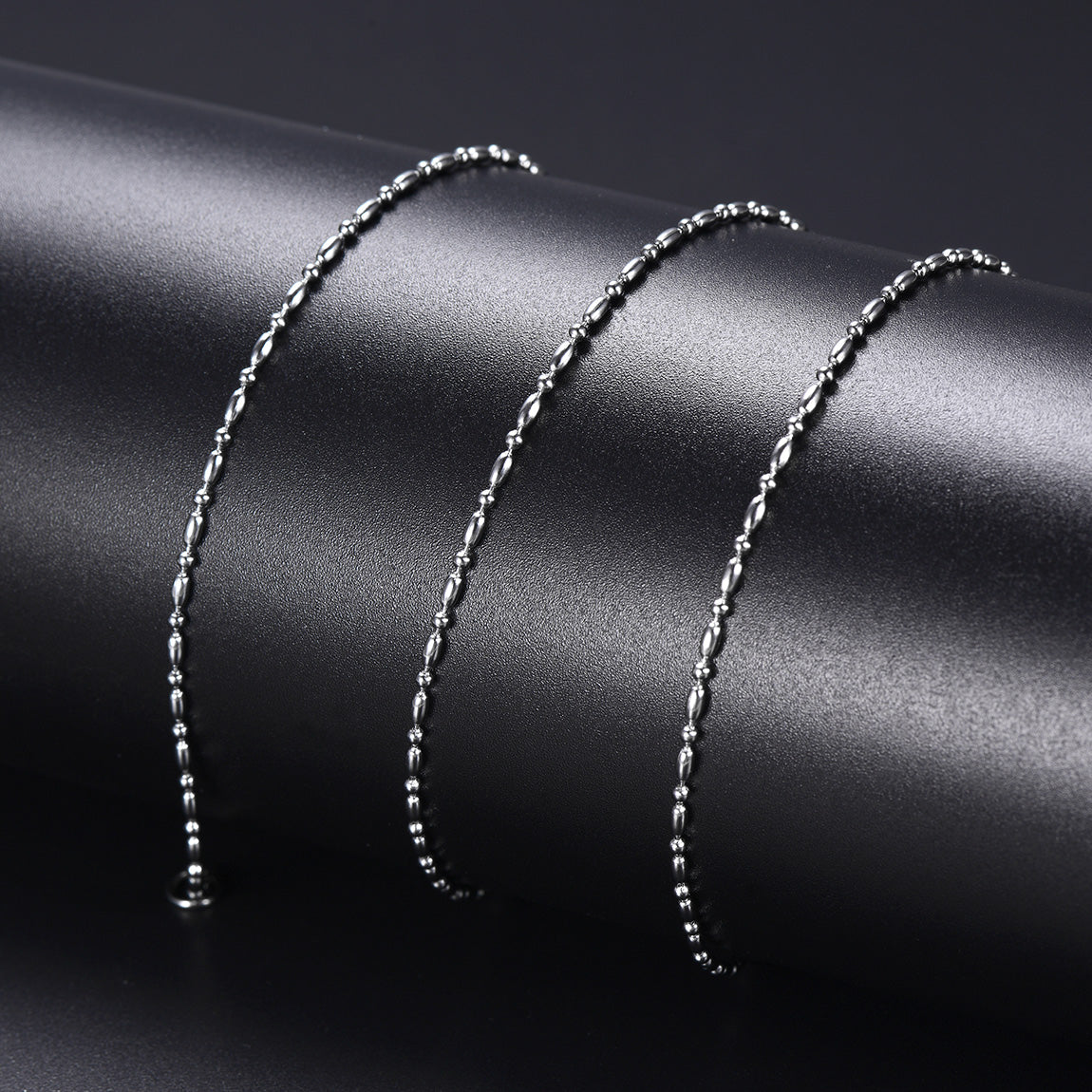 1.5mm Stainless Steel Slim Rope Chain Necklace for
