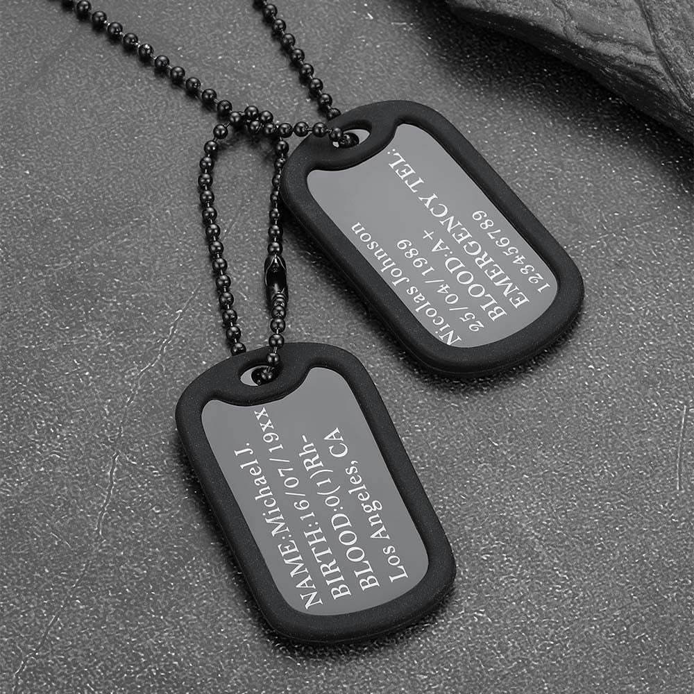 Custom Military Army Double-side Dog Tag Necklace for