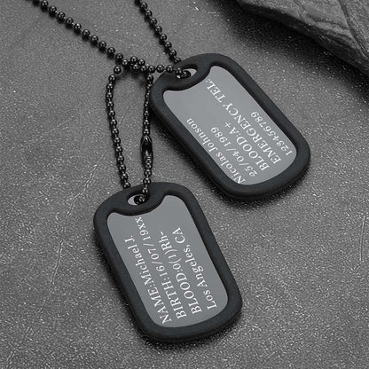 Custom Military Army Double-side Dog Tag Necklace for