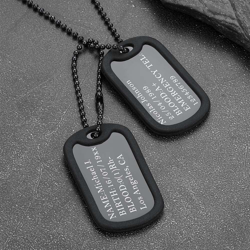 Custom Military Army Double-side Dog Tag Necklace for