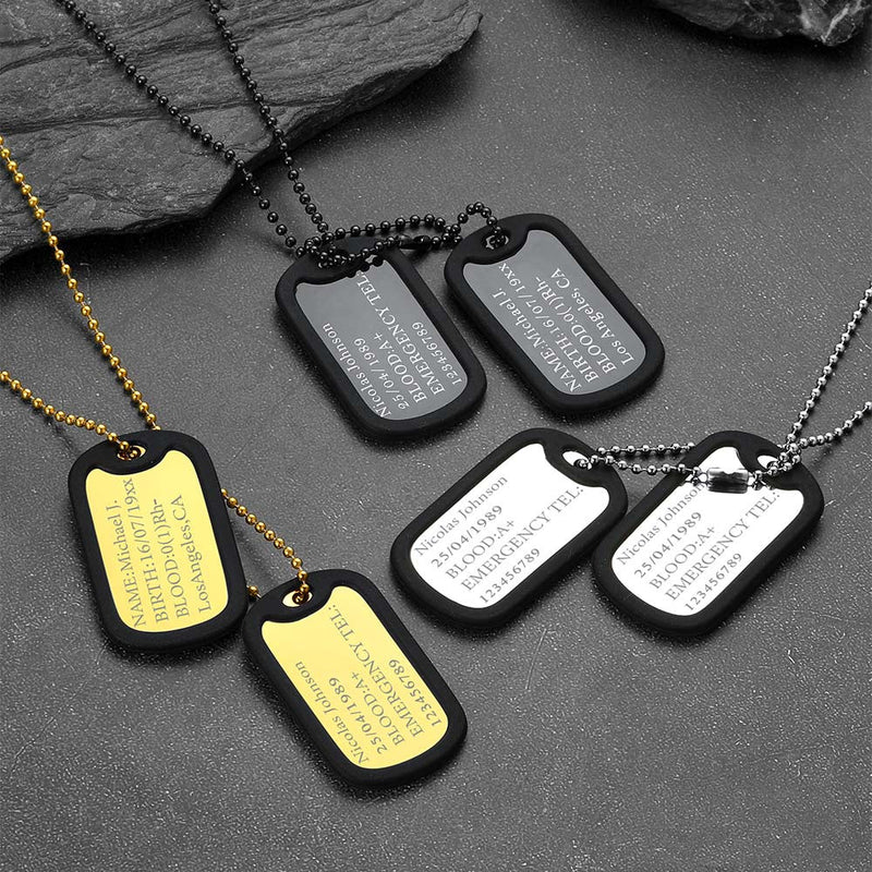 Custom Military Army Double-side Dog Tag Necklace for