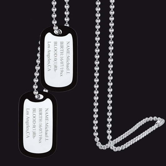 Custom Military Army Double-side Dog Tag Necklace for