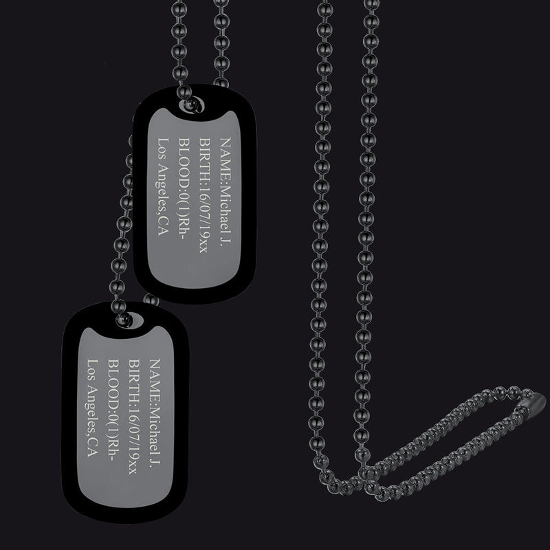 Custom Military Army Double-side Dog Tag Necklace for