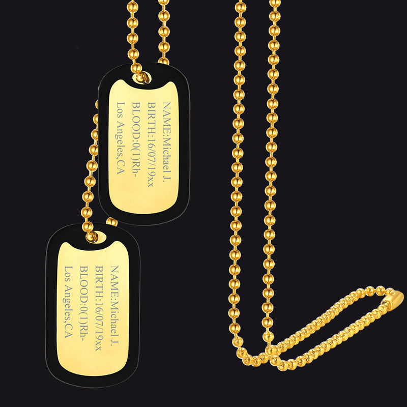 Custom Military Army Double-side Dog Tag Necklace for