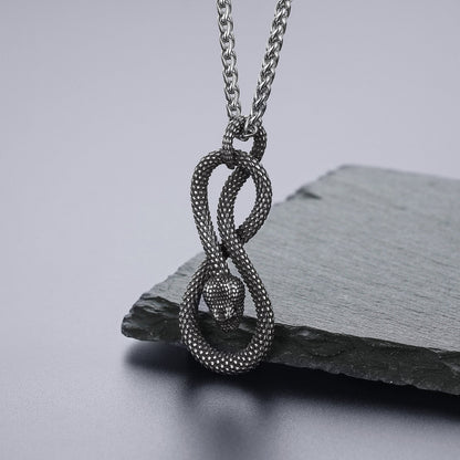Gothic Eight Pythons Chain Armor Necklace for