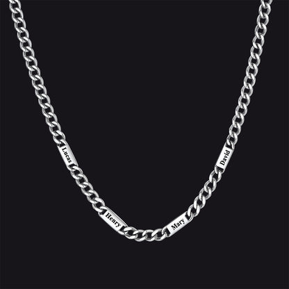 To My Engraved Name Chain Necklace, Birthday or Anniversary Gift for Him