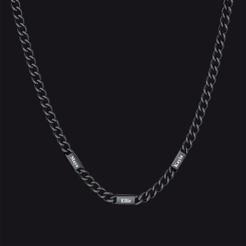 Customized Engraved Cuban Chain Name Link Necklace for
